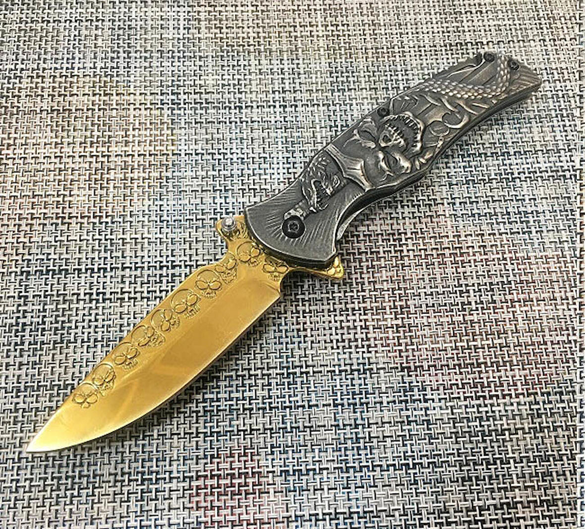 Browning Kuru Kafa Desenli Gri Gold Çakı