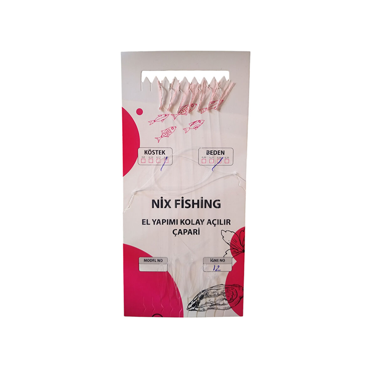 Pembe Glowlu Gece Çaparisi Nix Fishing El Yapımı Kolay Açılır