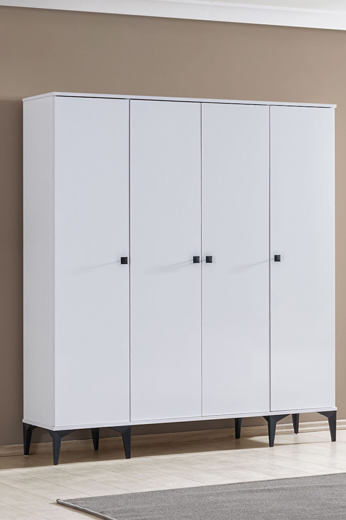 Gardırop, White 4 Kapaklı Dolap