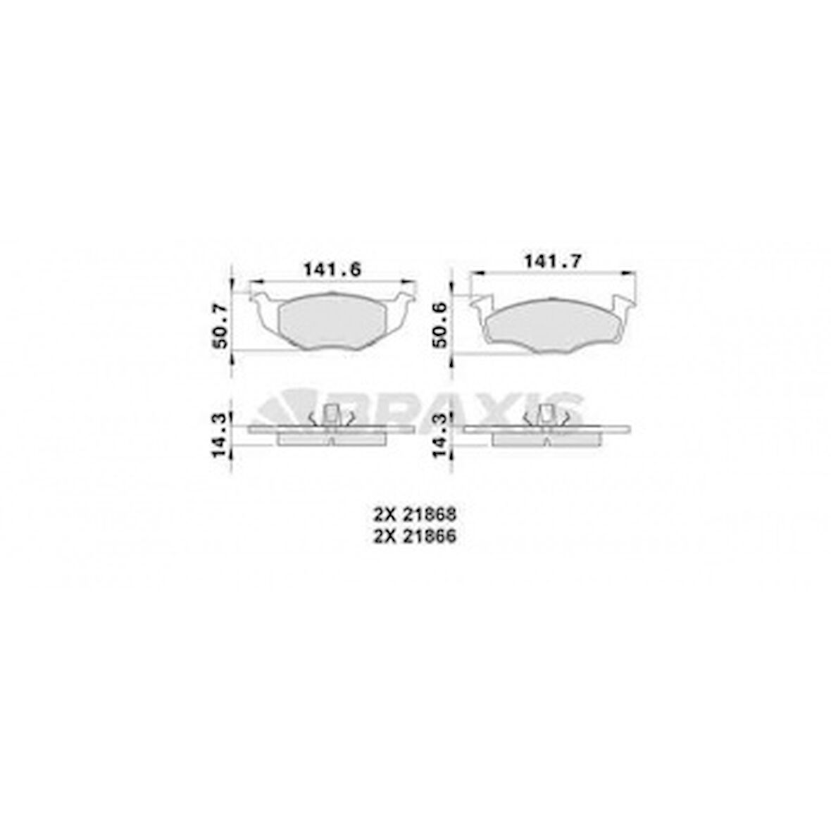 Vag On Fren Balatası Polo / Classıc 1.4 1.6 95>01 İbiza 96>02 Cordoba 96>02 - Braxıs Aa0018