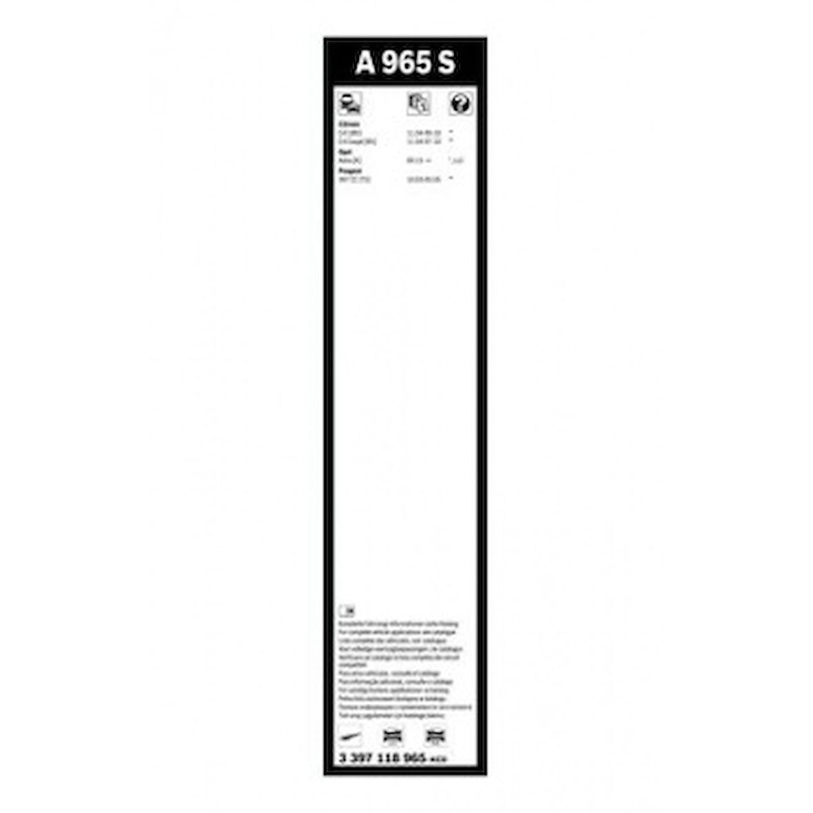 Unıversal Silecek Supurgesi Aerotwın A965s 700 / 600mm - Bosch 3397118965