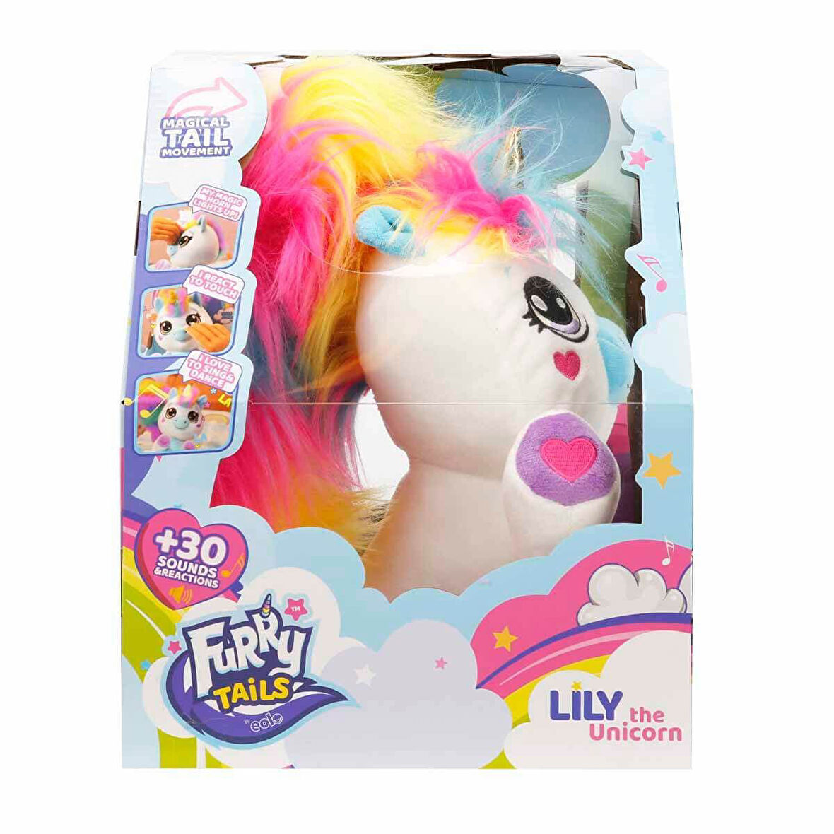 FABBATOYS Lily Sesli ve Işıklı Unicorn Peluş