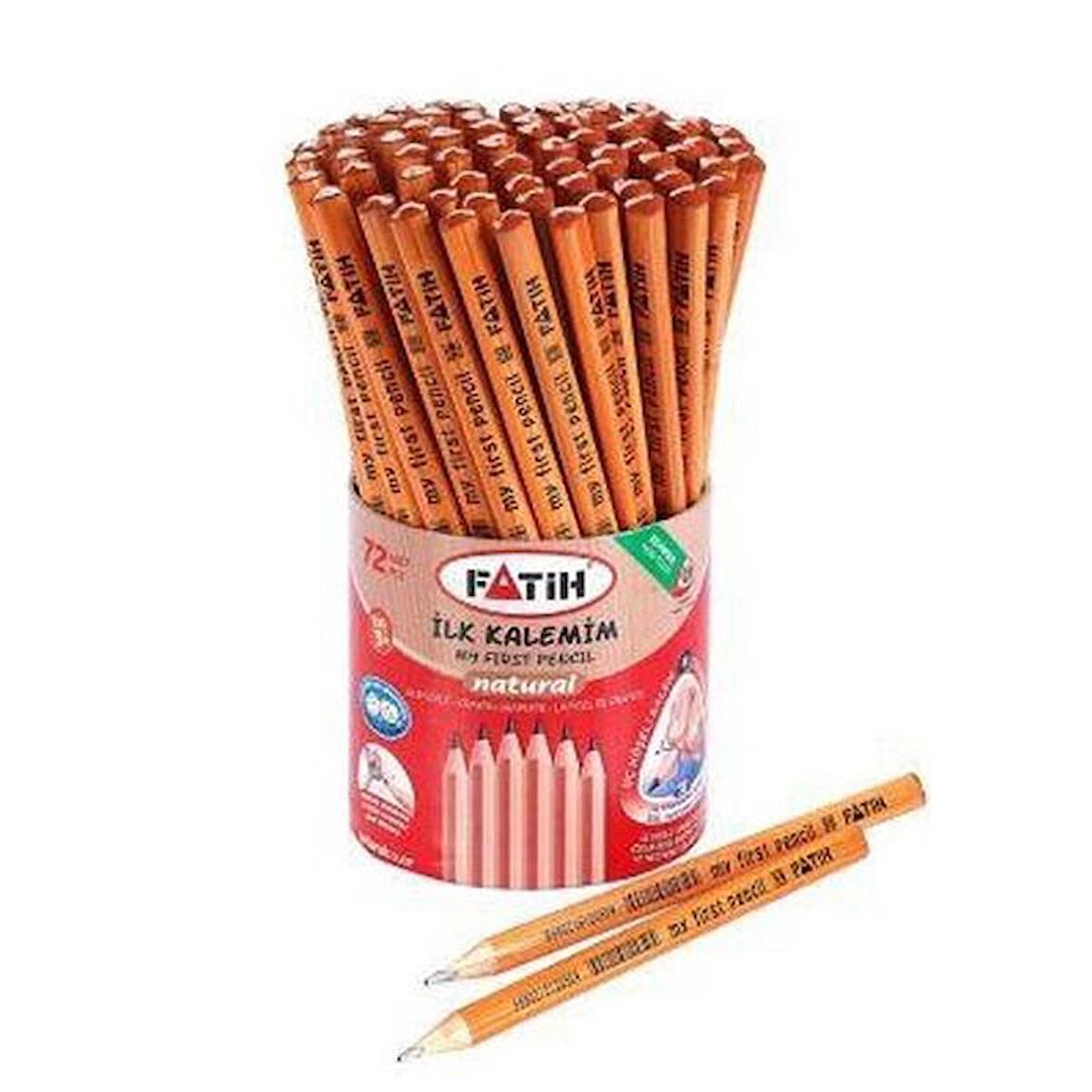 Fatih Kurşun Kalem İlk Kalemim Natural Üçgen Fa12050Kl0072   72'li Paket / Fatih
