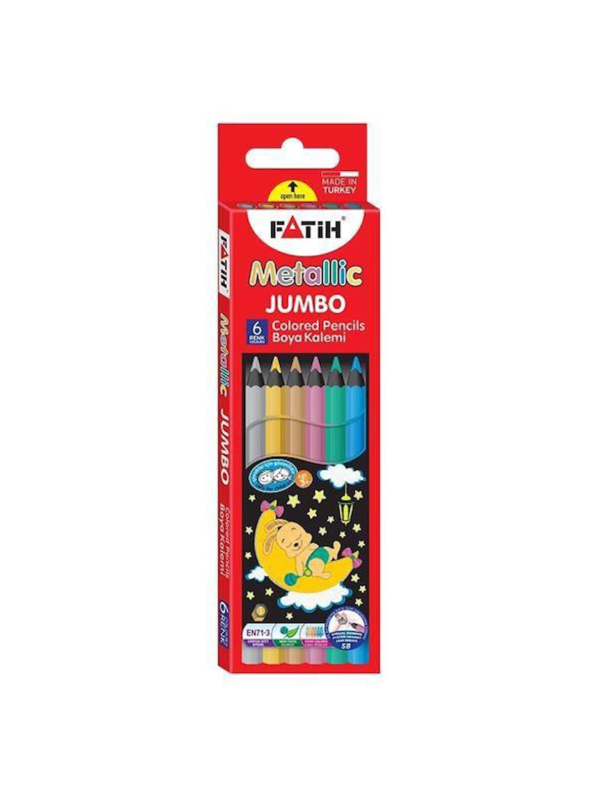 Fatih Kuru Boya Tam Boy Jumbo Metalik 6 LI 33360