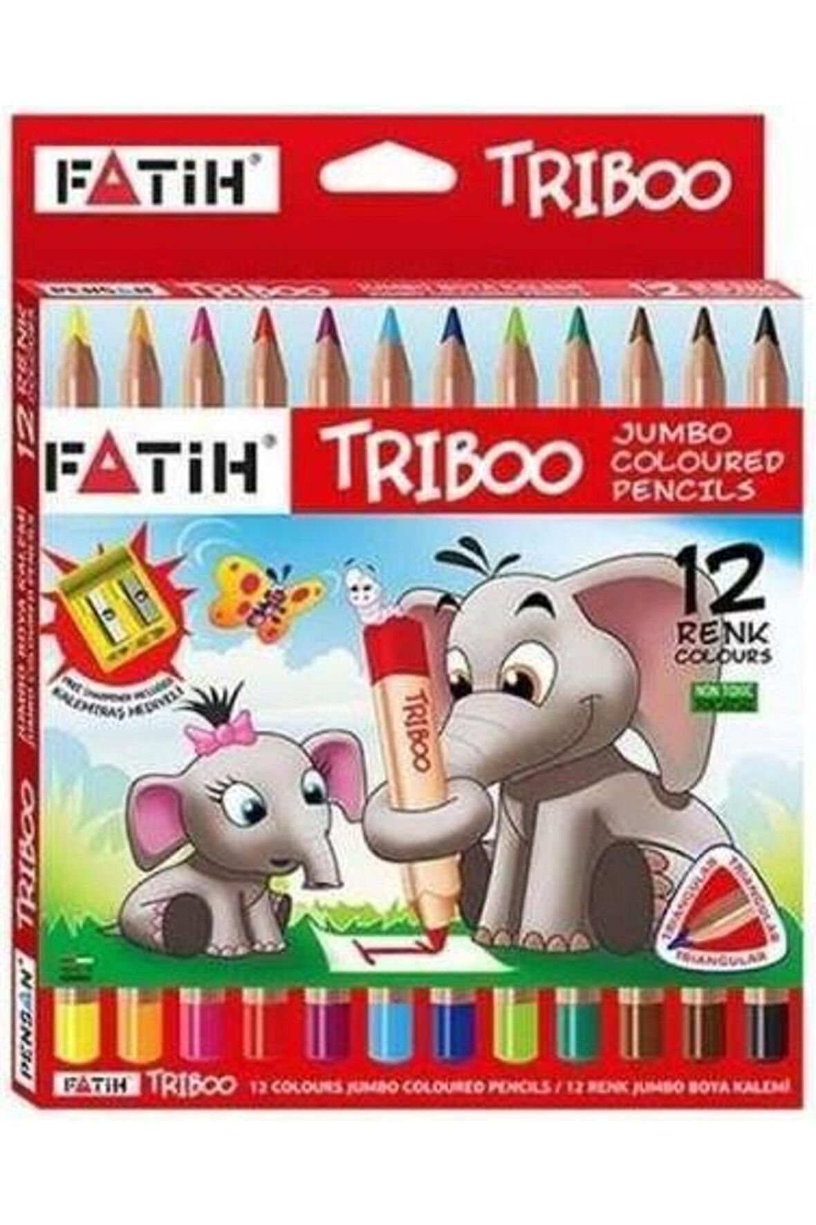 Fatih Triboo Jumbo Kuru Boya 12 Li