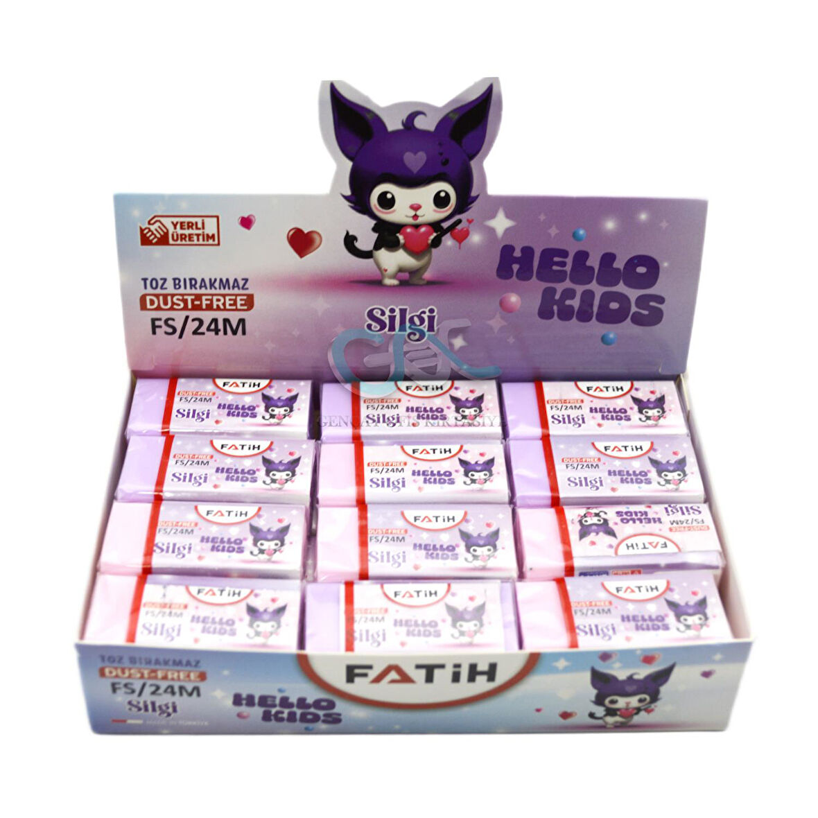 Fatih Hello Kids Dust Free Orta Boy Silgi No:24 24 Adet FA37074