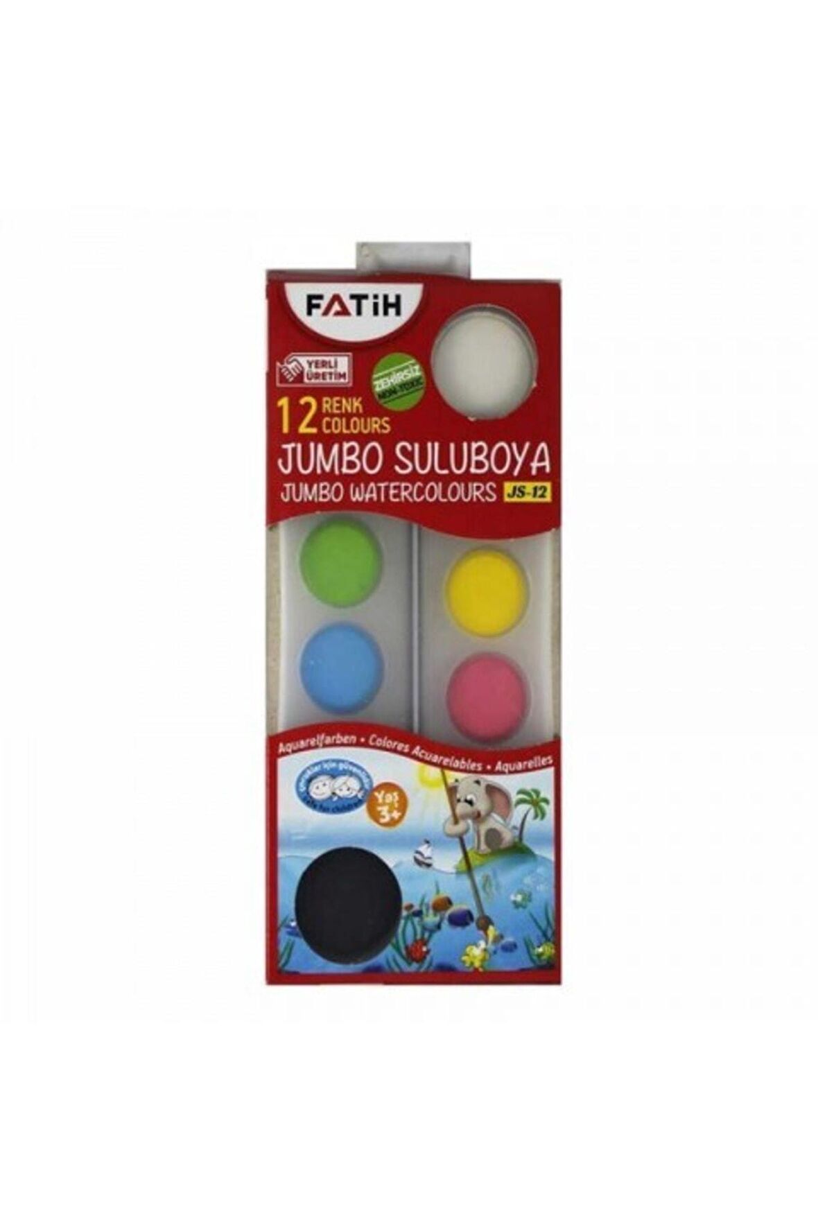 Fatih Jumbo Sulu Boya 12 Renk Js-12