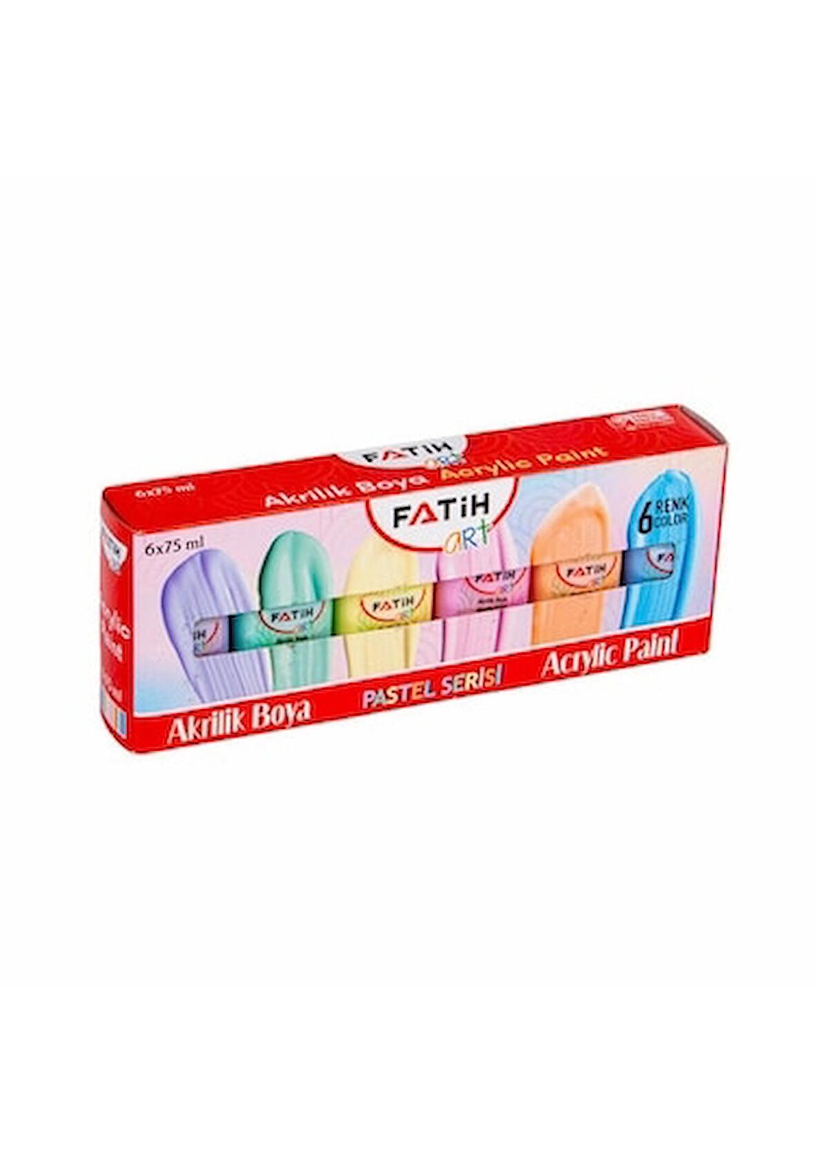 Fatih Akrilik Boya 75 Ml 6 Renk Pastel 6 Lı 55510