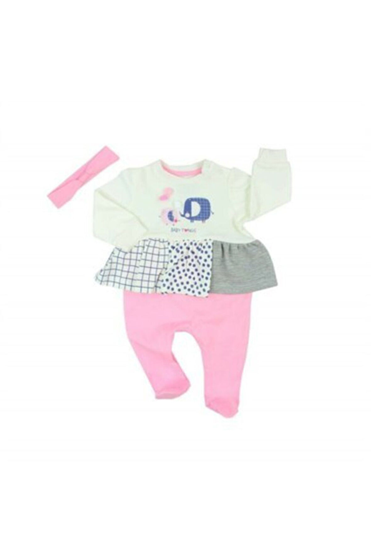 Kız Bebek Pembe Elephant Tulum