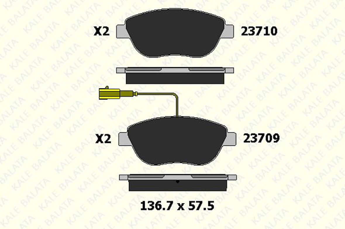 Fiat On Fren Balatası Fiat Bravo II Doblo Fiorıno Bipper Nemo Pratıco Evo Punto Stilo İdea Linea 08> Opel - Kale B 23710 192 35 Ans