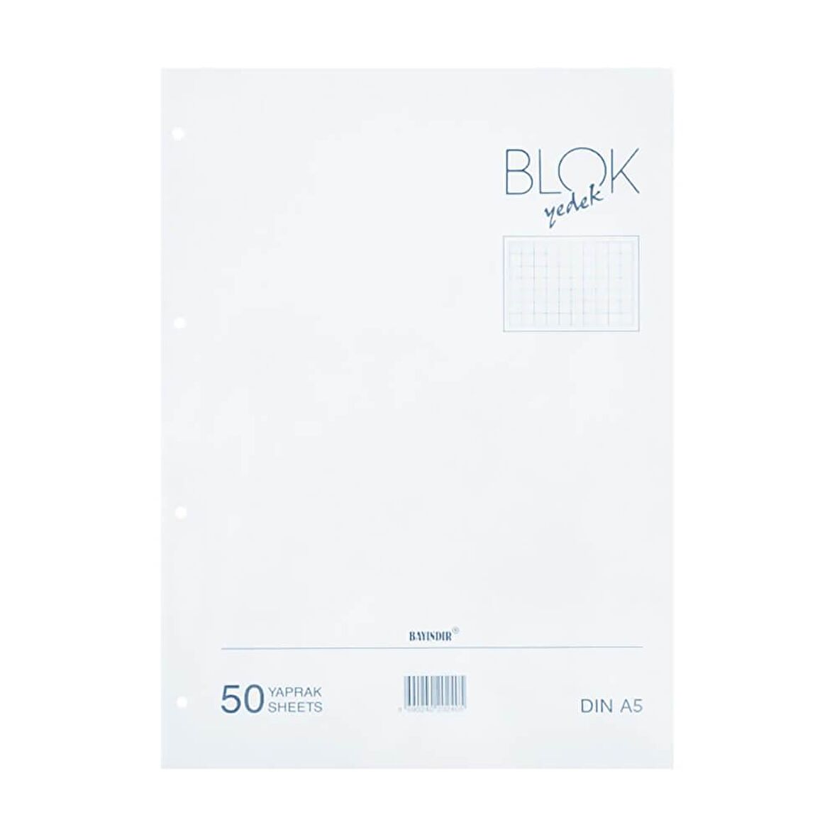 Bayındır Çizgili Klasör Yedeği A4 50 Yaprak Beyaz