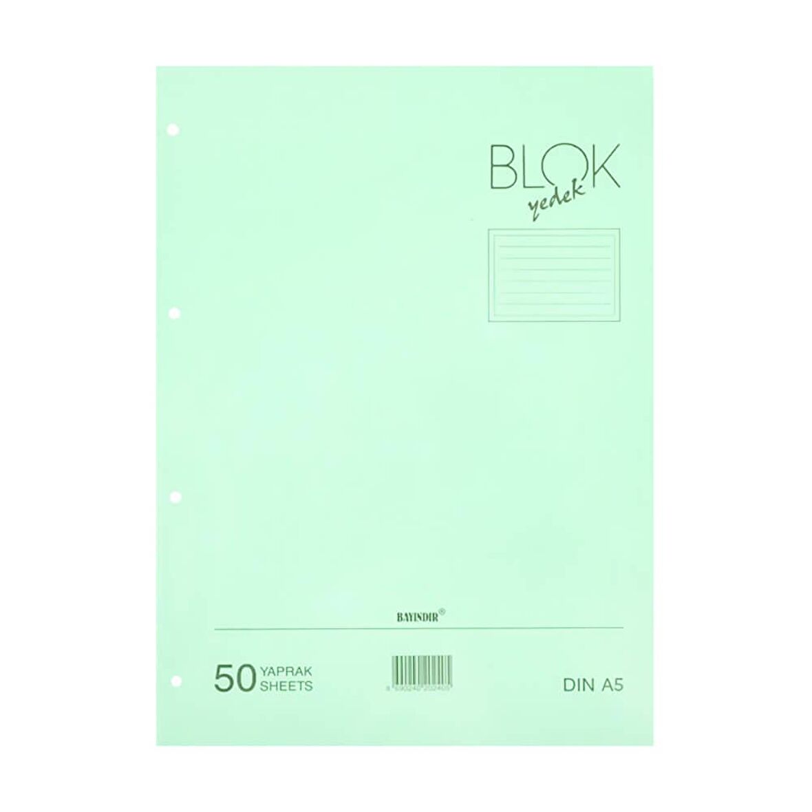 Bayındır Çizgili Klasör Yedeği A5 50 Yaprak Mavi