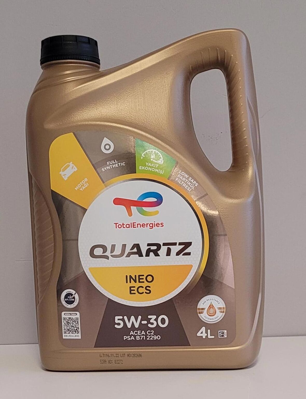 Total Quartz Ineo ECS 5W-30 Motor Yağı 4 Litre DPF'li (Üretim Yılı - 12/2023)