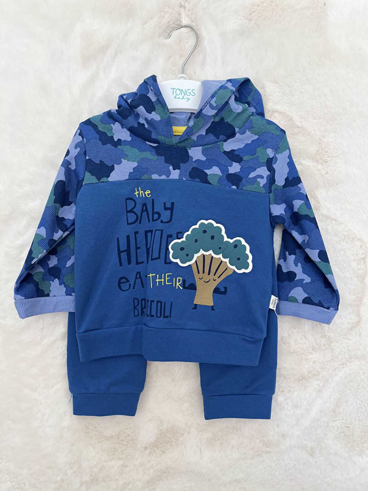 Unisex Bebek Yeşil Baskılı Uzun Kol 2li Takım 2682