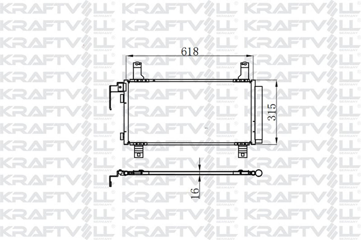 Mazda Klima Radyatoru Mazda 6 2.0 2002 2007 - Kraftvoll 08060033