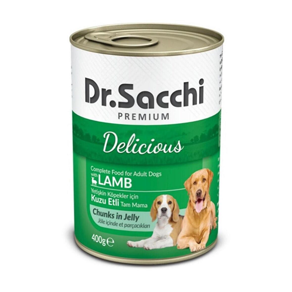 Dr. Sacchi Kuzu Etli Tüm Irklar Yavru Yaş Köpek Maması 400 gr