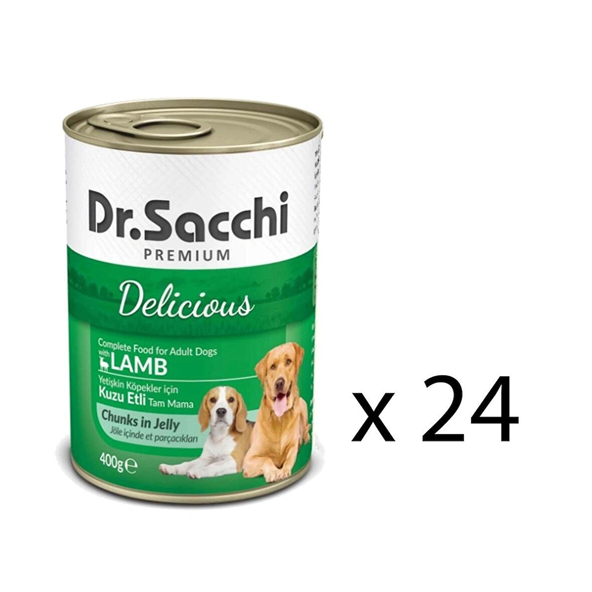 Dr. Sacchi Delicious Kuzulu Köpek Konservesi 400 gr (24 Adet)