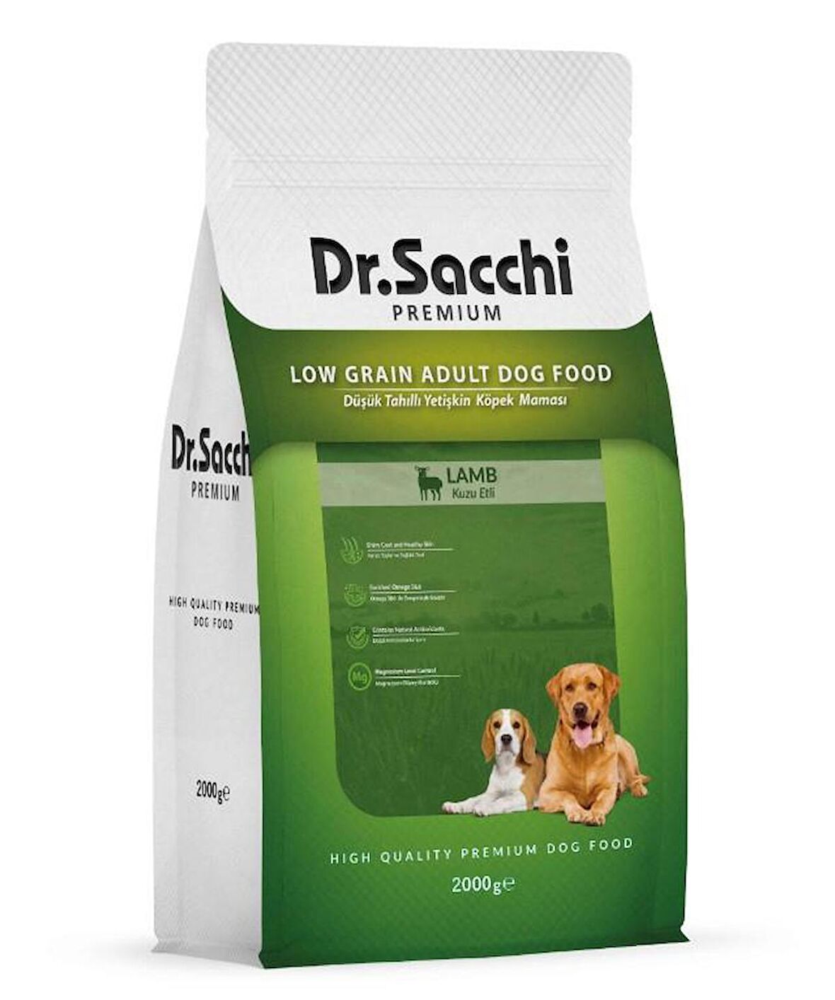 Dr.Sacchi Adult Lamb Yetişkin Kuzulu Köpek Maması 2 Kg