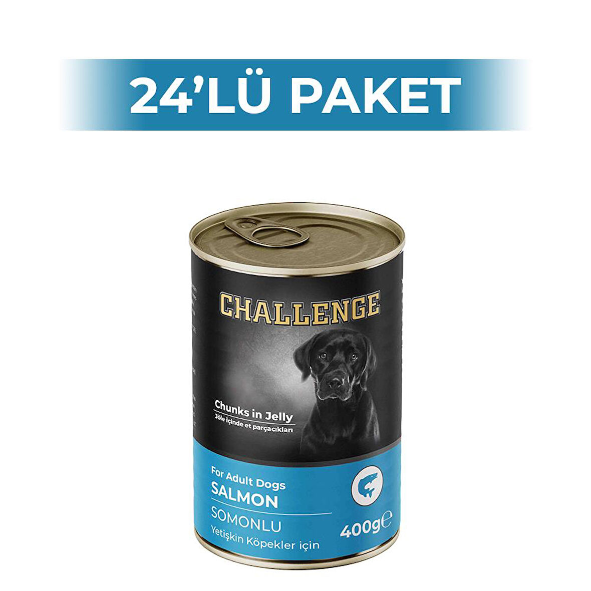 Challenge Somon Balıklı Yetişkin Köpek Konservesi 400 gr 24 Adet