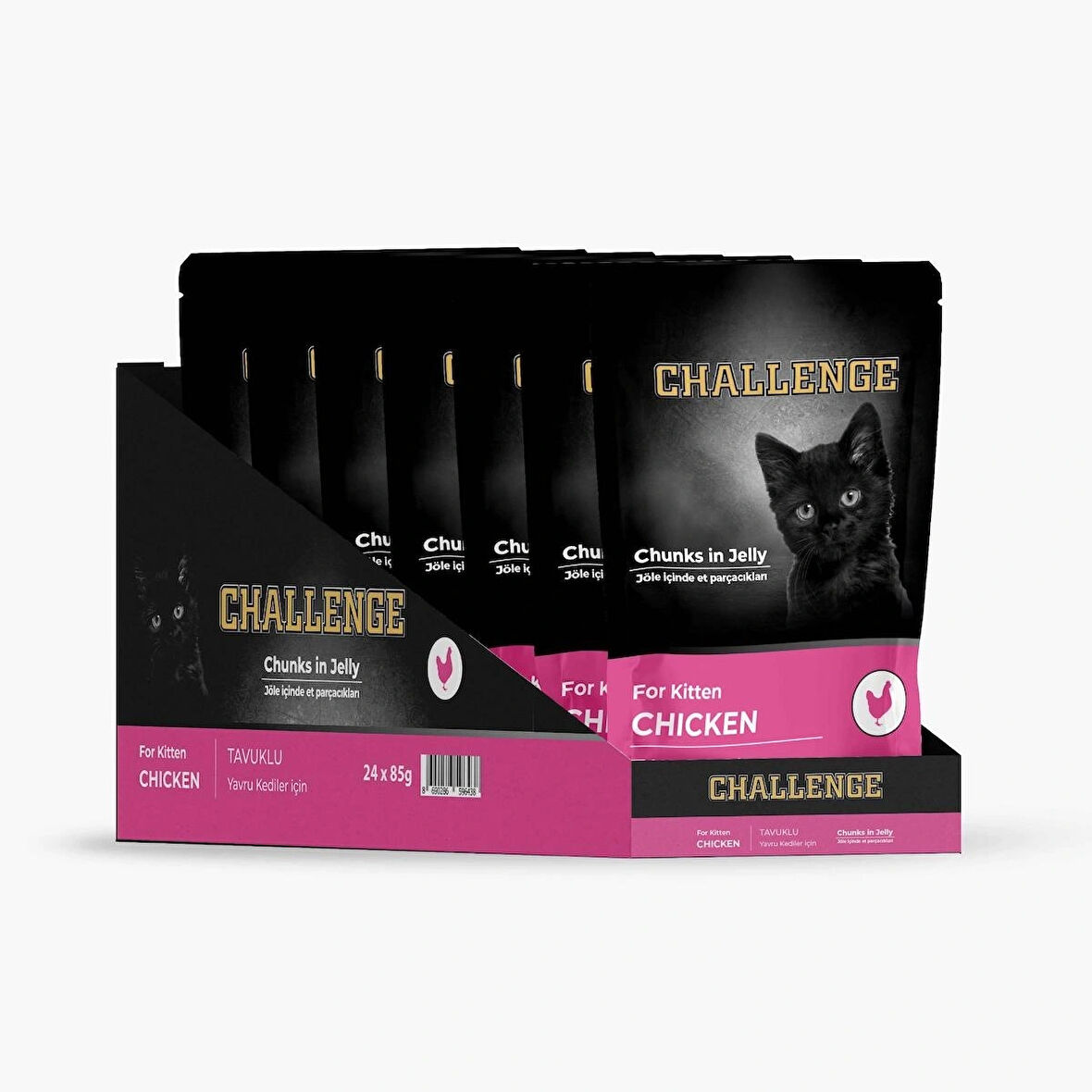 Challenge Tavuklu Yavru Kedi Konservesi 85 g (12 Adet)