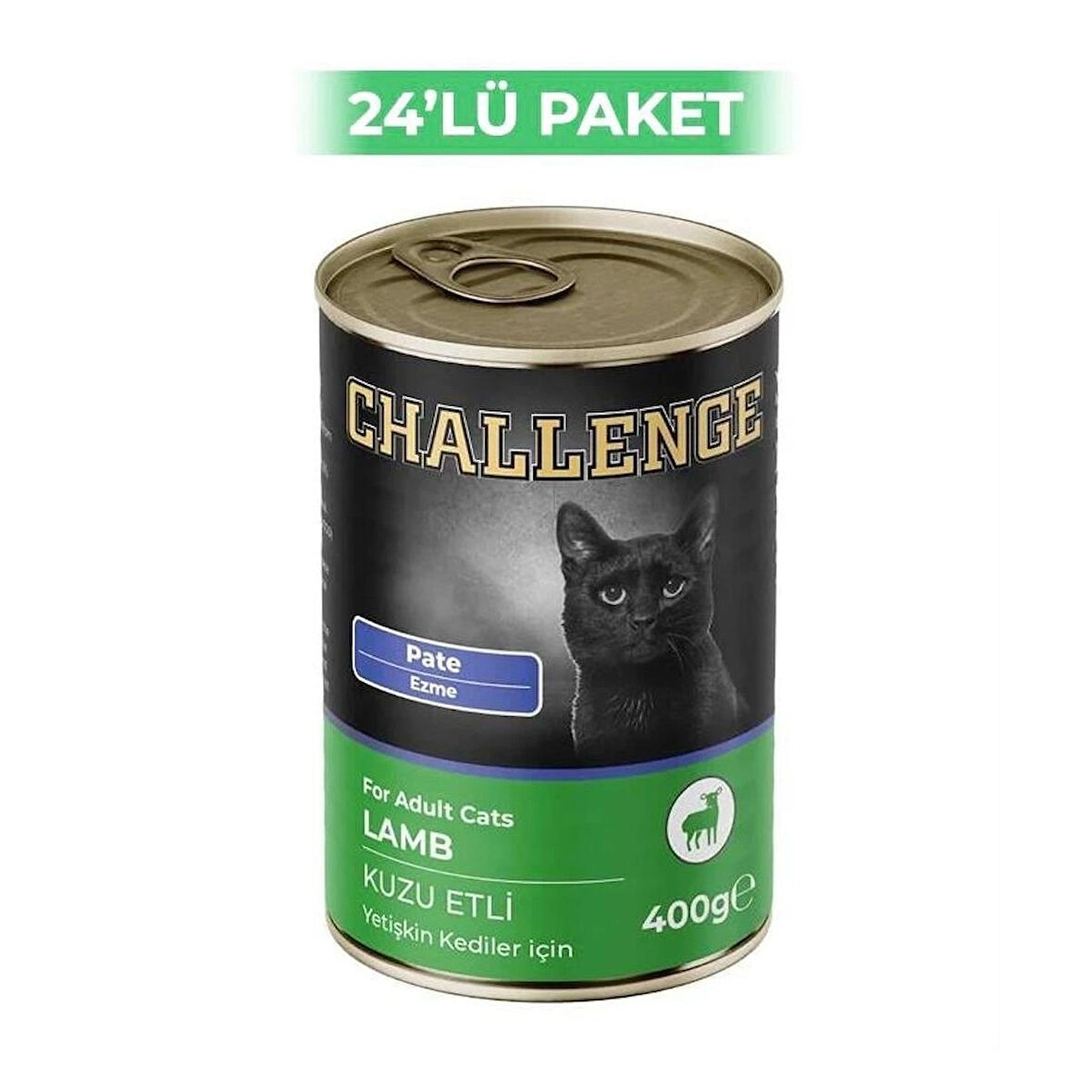 Challenge Kuzu Etli Pate Kedi Konservesi 400 g (24 Adet)