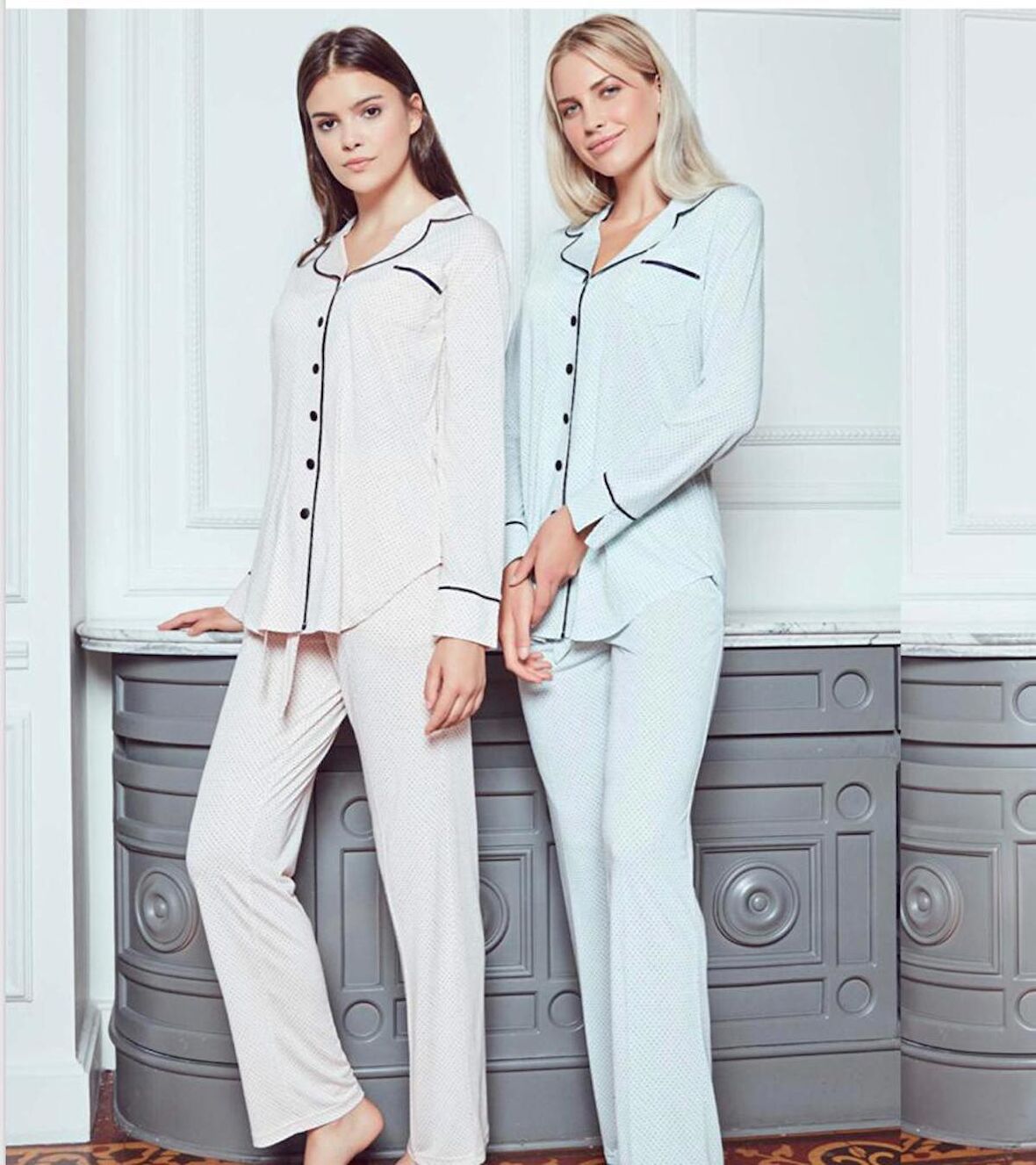 BONE CLUB 4826 ÖNDEN DÜĞMELİ CASUAL PİJAMA TAKIM