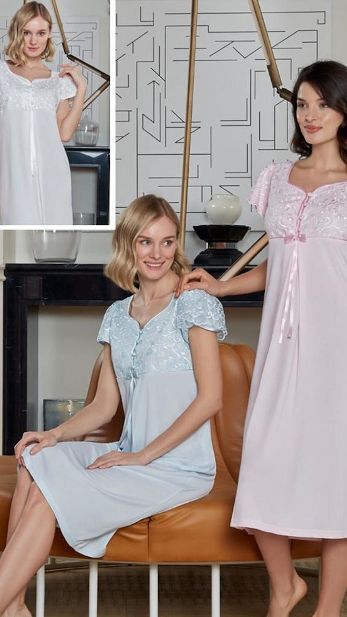 BONE CLUB 4715 HAMİLE LOHUSA LEZ DANTEL LOHUSA GECELİĞİ