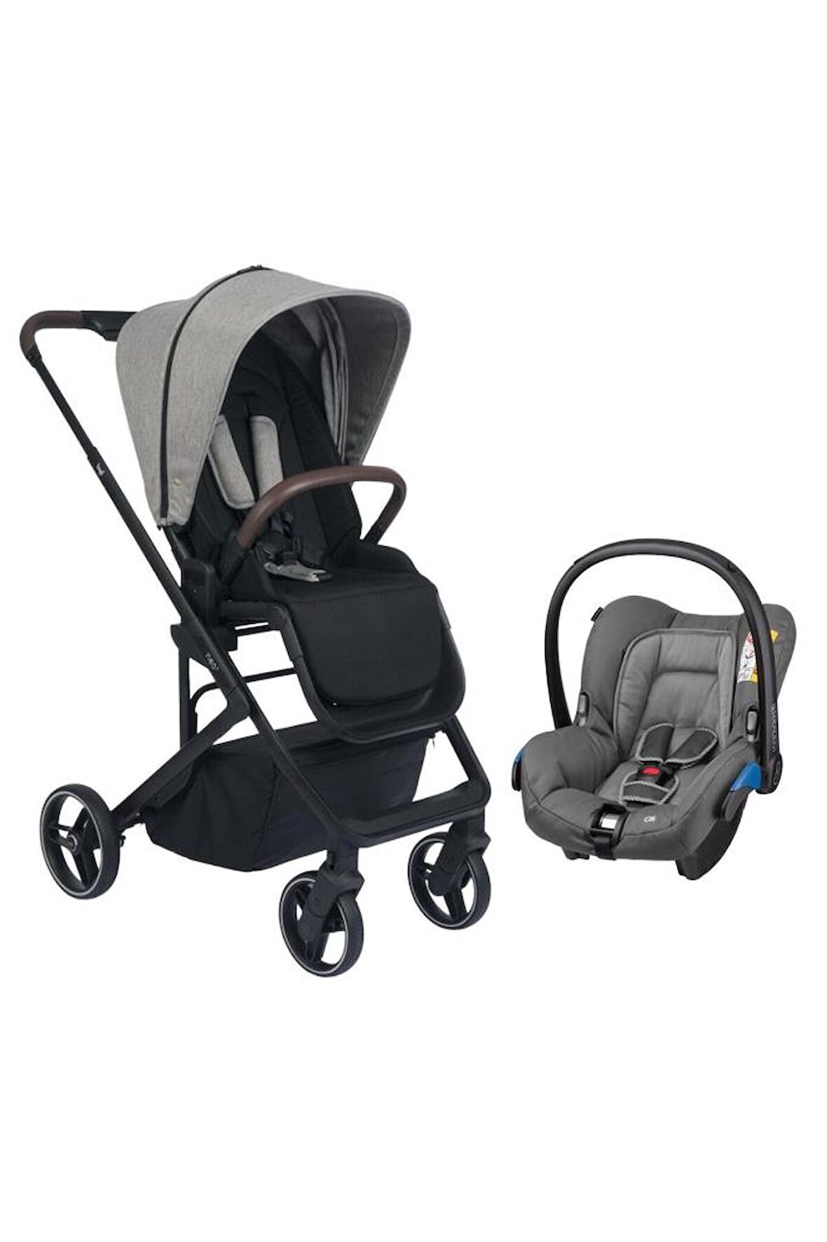 Neo 2 Greyson Concrete Grey Travel Sistem Bebek Arabası