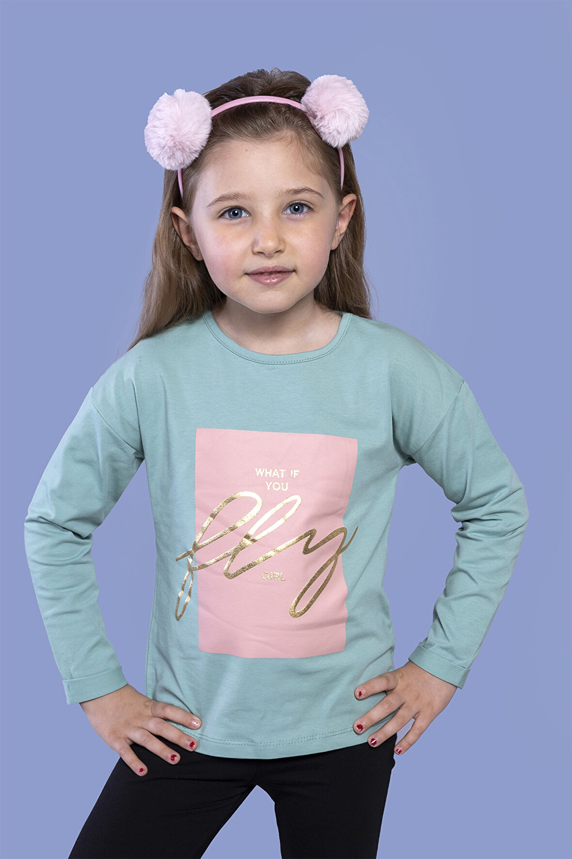 Toontoy Kız Çocuk  Baskılı Tişört