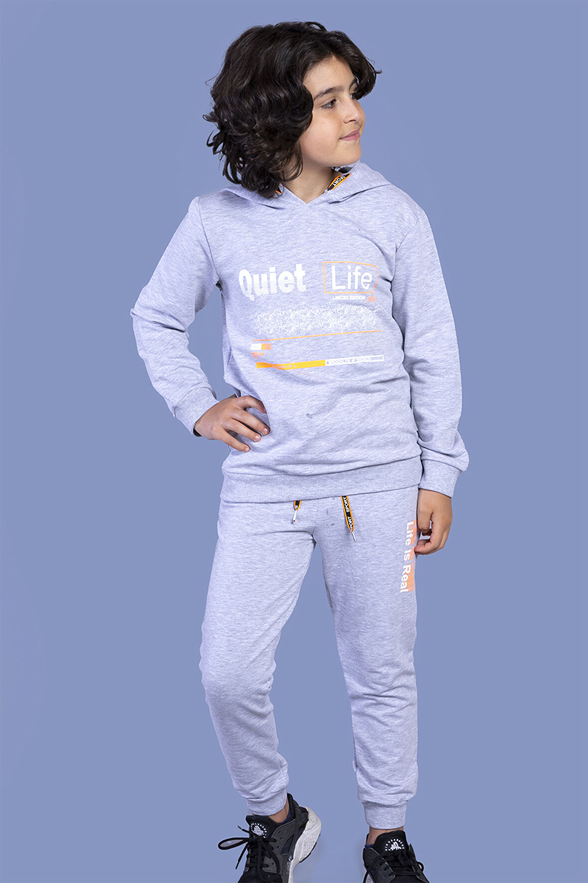 Toontoy Erkek Çocuk Kapüşonlu Baskılı EşofmanTakımı