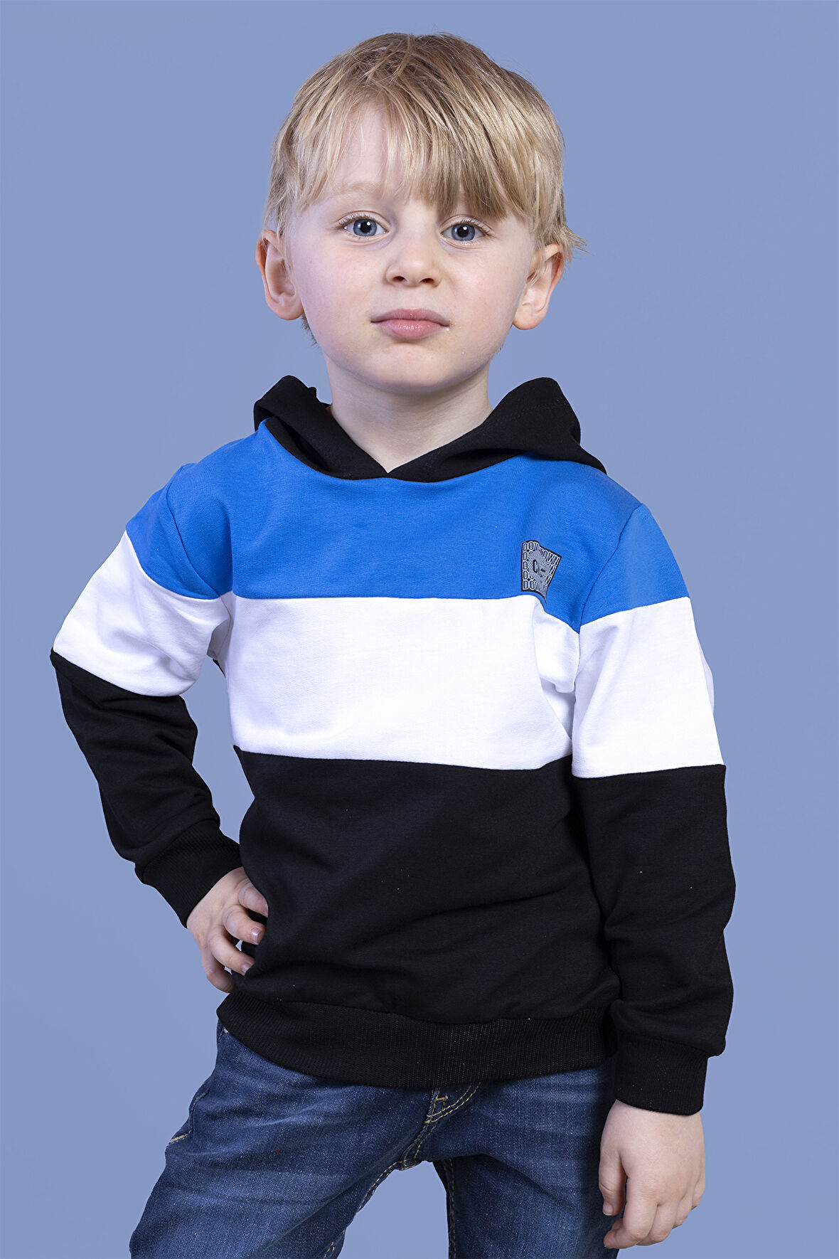 Toontoy Erkek Çocuk Kapüşonlu Garni Detaylı Sweatshirt