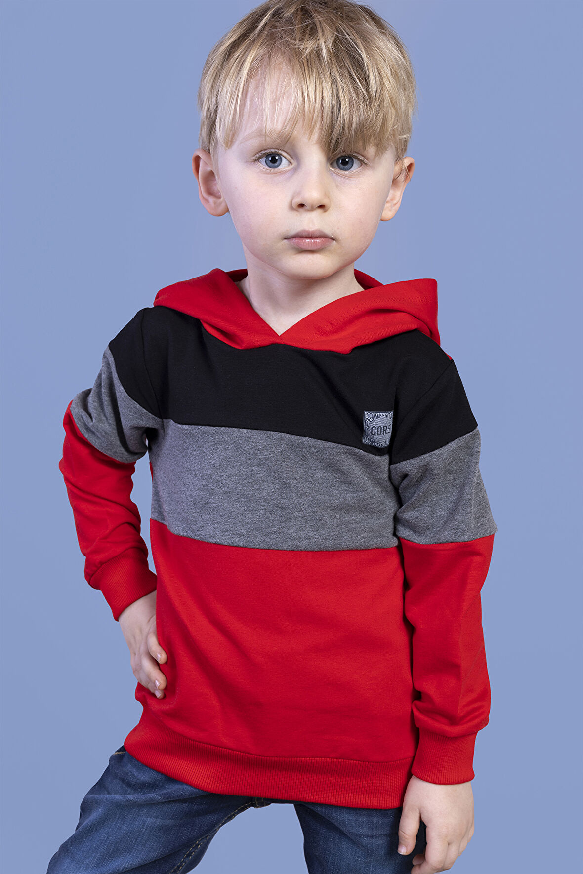 Toontoy Erkek Çocuk Kapüşonlu Garni Detaylı Sweatshirt