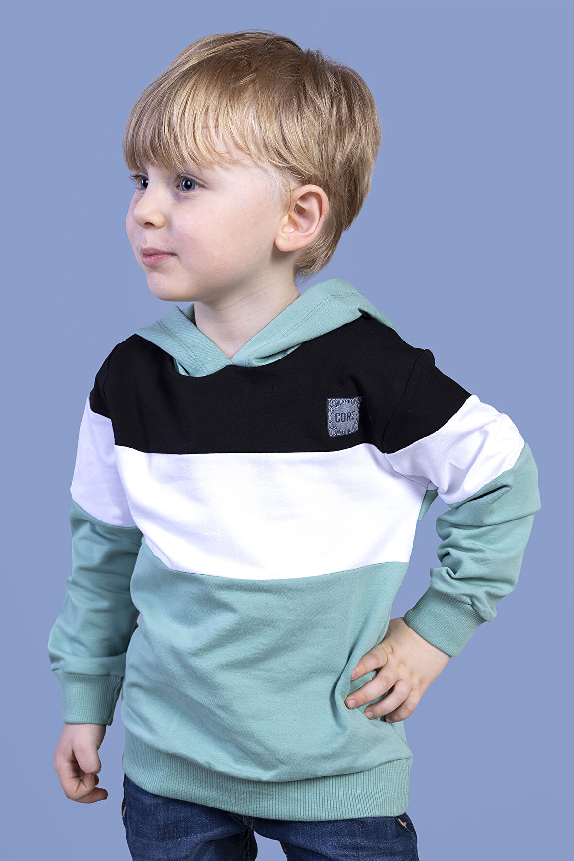 Toontoy Erkek Çocuk Kapüşonlu Garni Detaylı Sweatshirt
