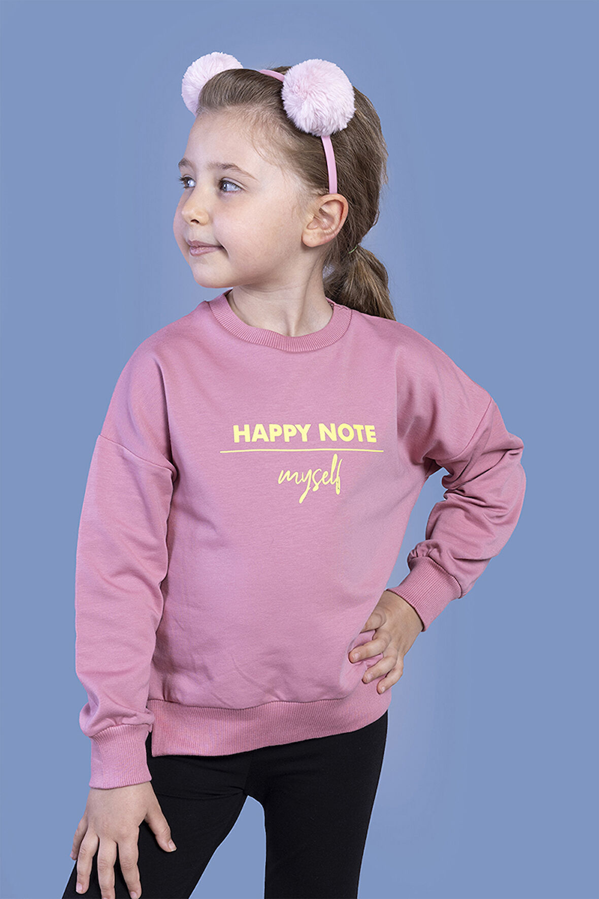 Toontoy Kız Çocuk Sırtı Baskılı Sweatshirt