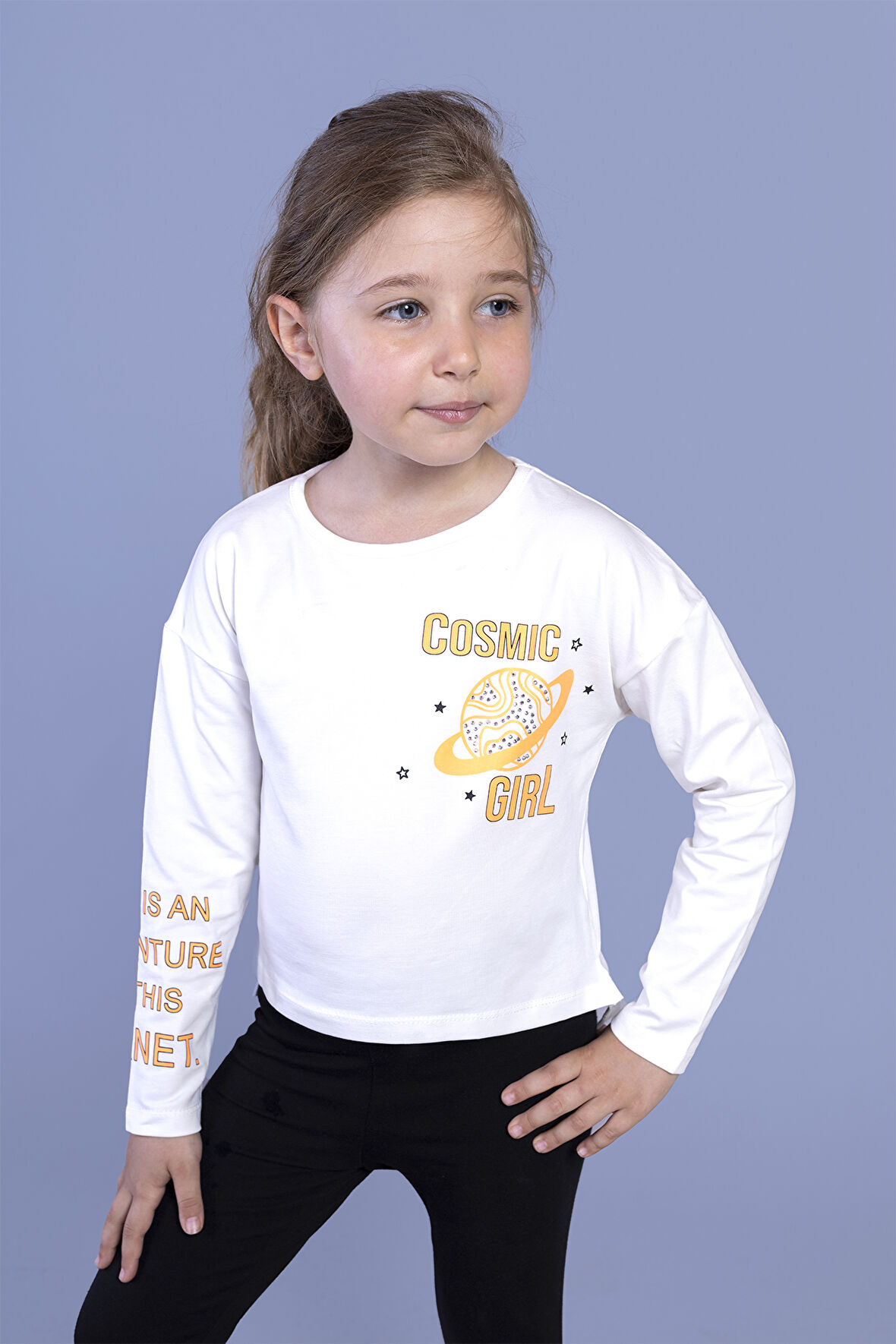 Toontoy Kız Çocuk Baskılı Tişört