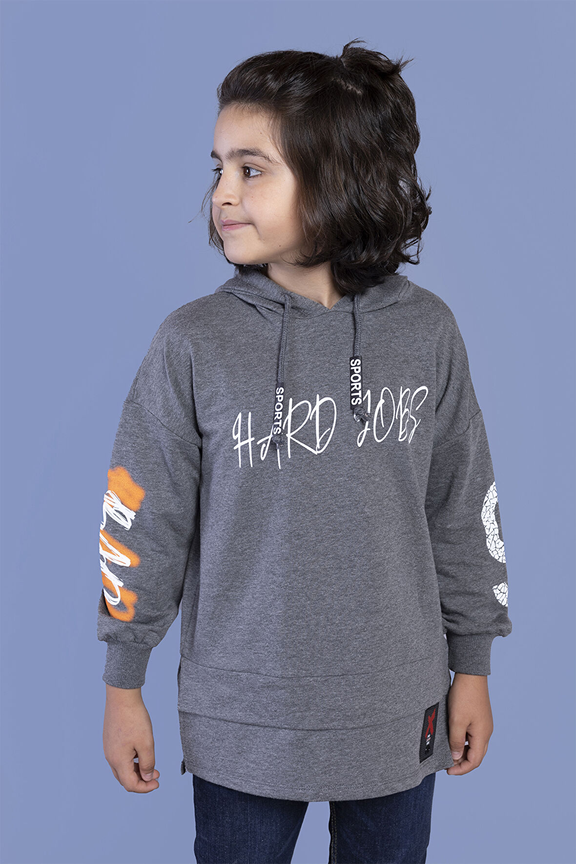 Toontoy Erkek Çocuk Kapüşonlu Baskılı Sweatshirt