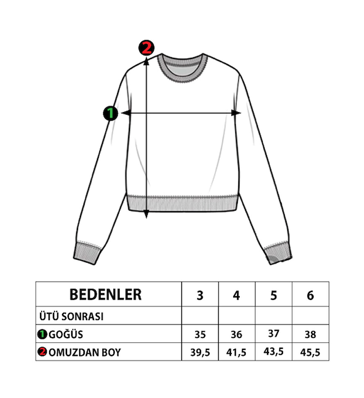 Toontoy Kız Çocuk Çizgi Desenli Baskılı Sweatshirt