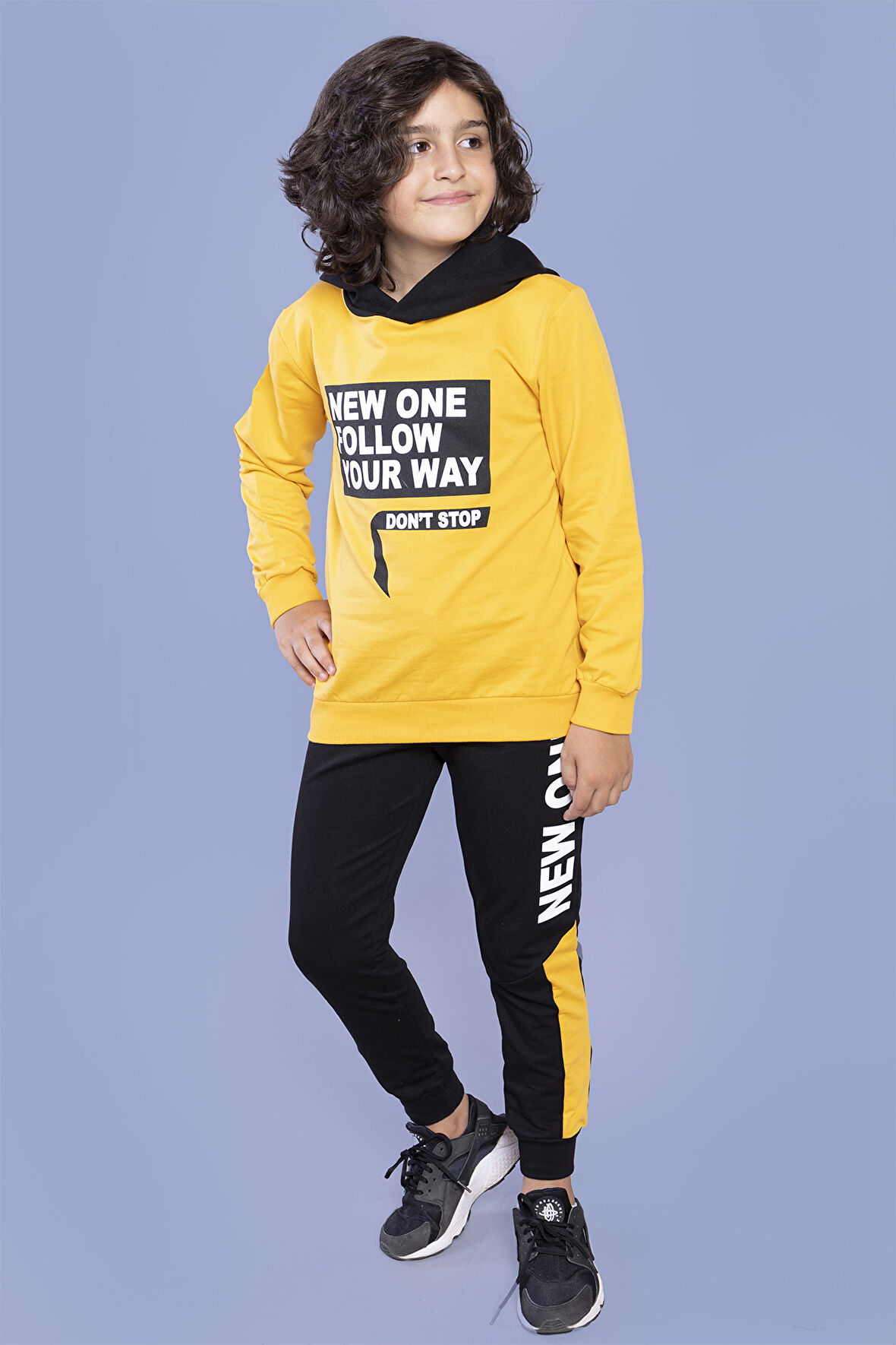 Toontoy Erkek Çocuk Kapüşonlu Baskılı Eşofman Takımı