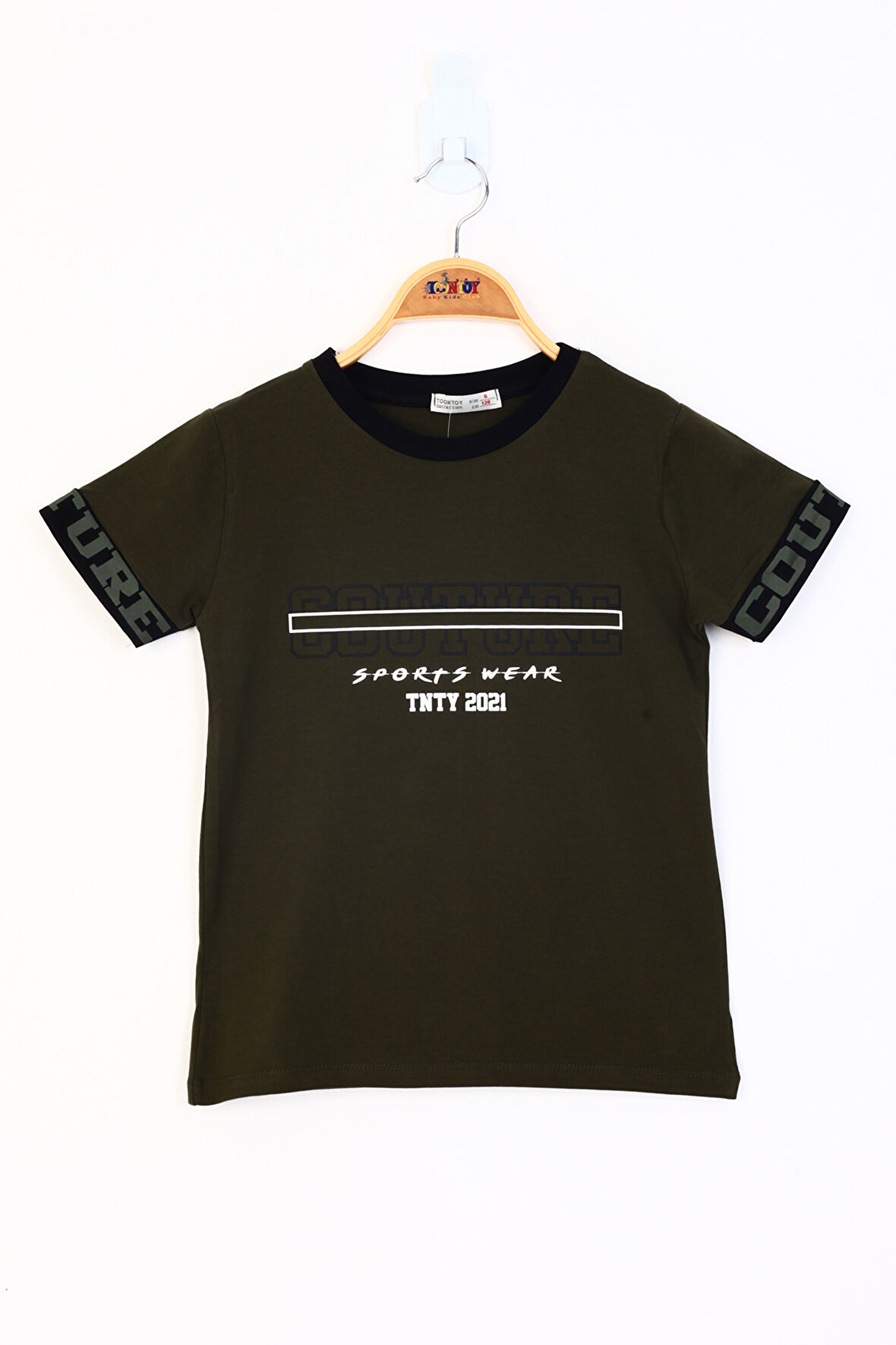 Toontoy Erkek Çocuk Garni Detaylı Baskılı Tişört