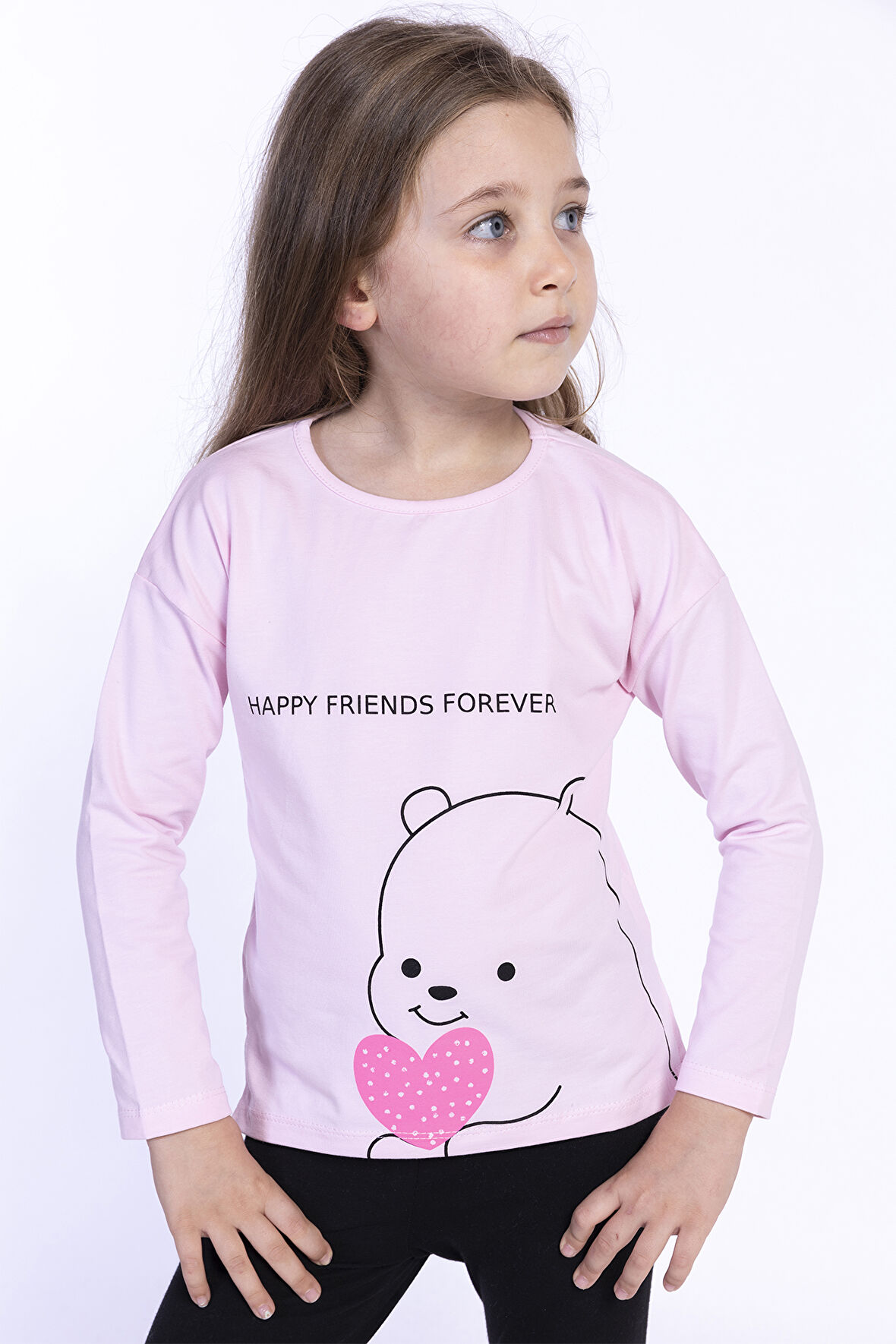 Toontoy Kız Çocuk Baskılı Tişört