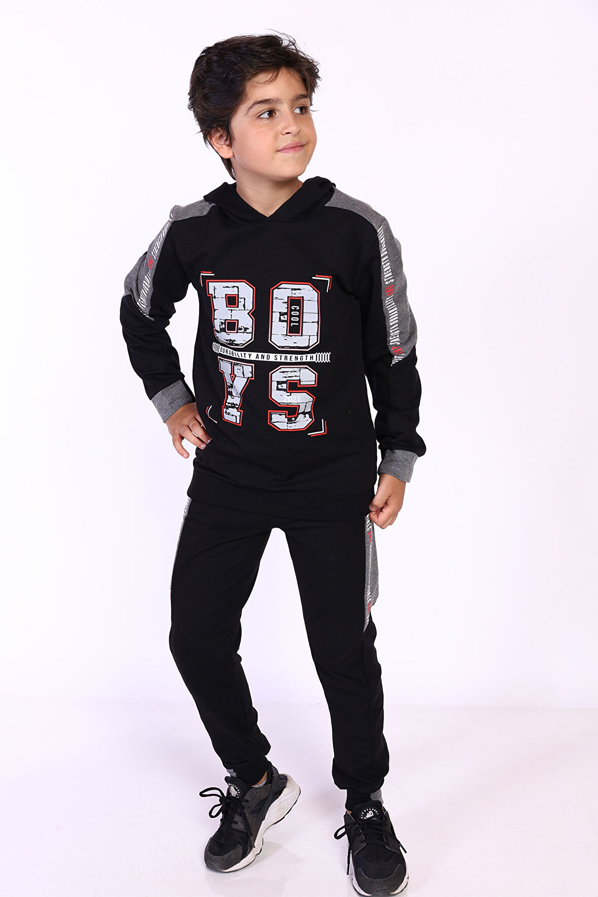 Toontoy Erkek Çocuk Kapüşonlu Baskılı Eşofman Takımı