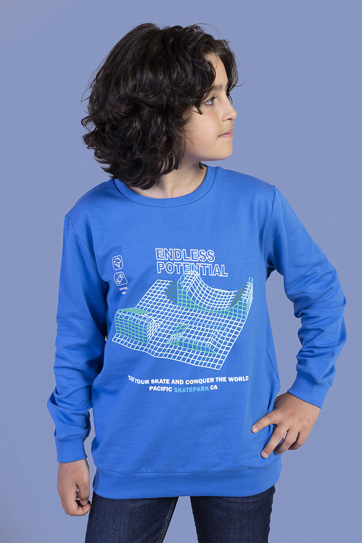 Toontoy Erkek Çocuk Kabartma Baskılı Sweatshirt