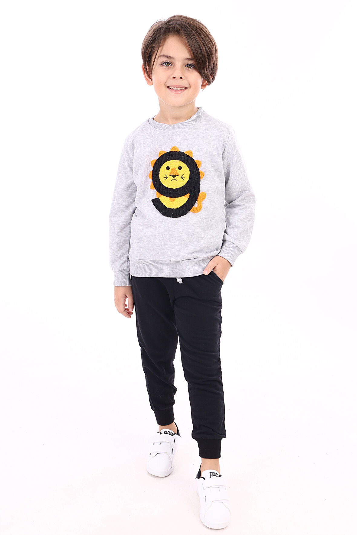 Toontoy Erkek Çocuk Eşofman Takım 9 Aslan Nakışlı