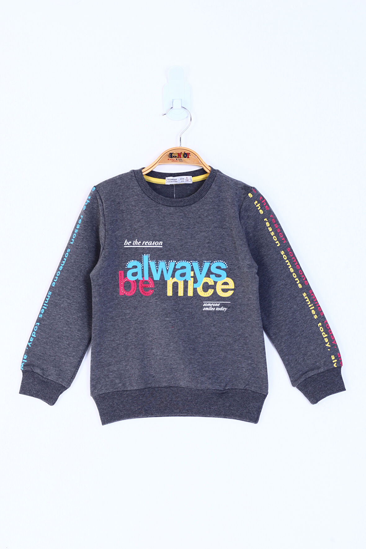 Toontoy Kız Çocuk Always Baskılı Sweatshirt 