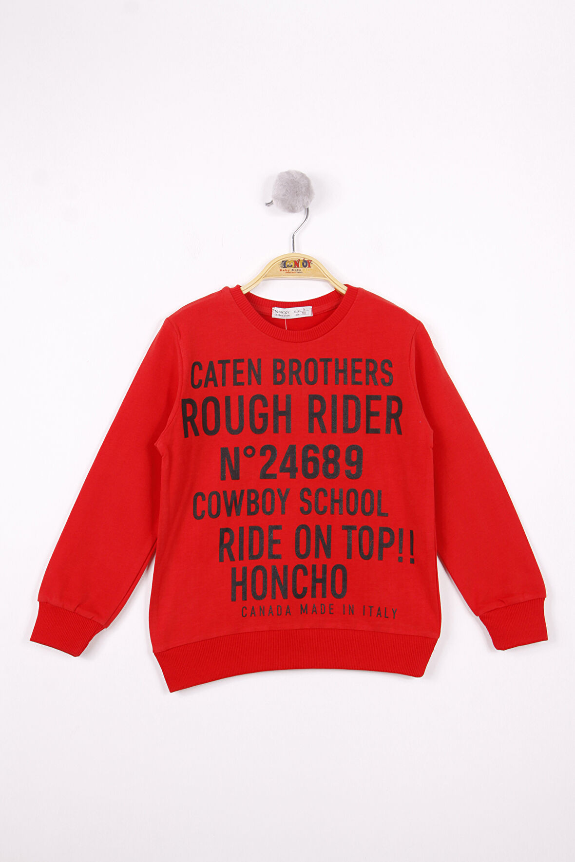 Toontoy Erkek Çocuk Yazı Baskılı Sweatshirt