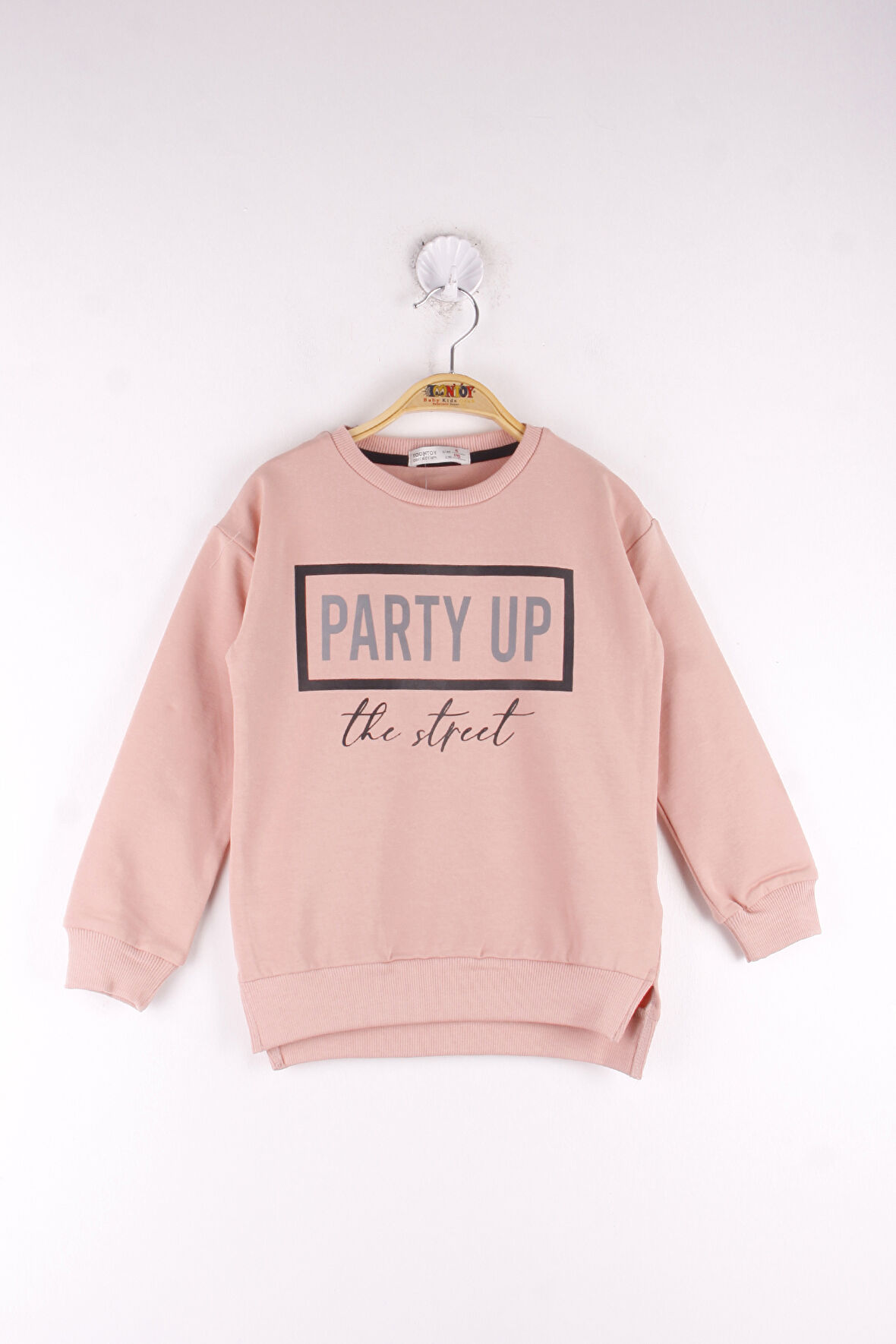 Toontoy Kız Çocuk Party Up Baskılı Sweatshirt 