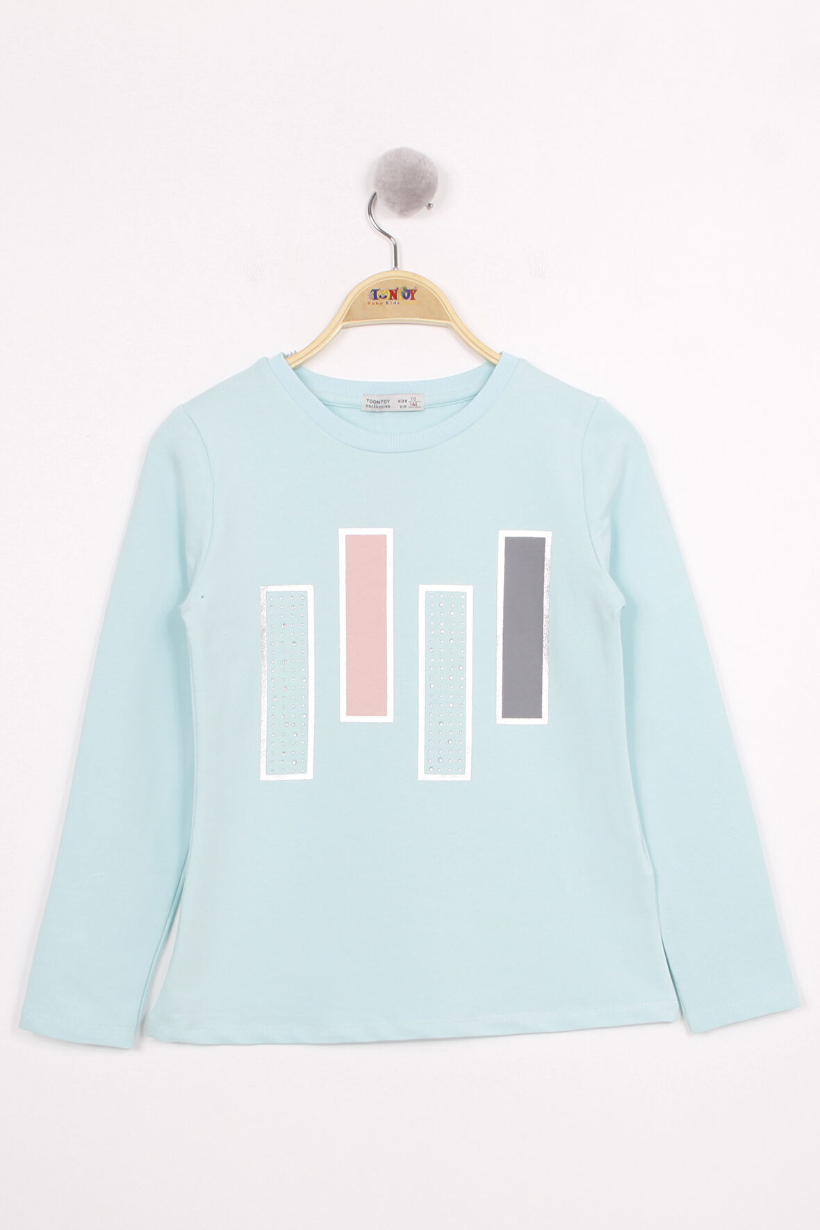 Toontoy Kız Çocuk Kareli Baskılı T-Shirt