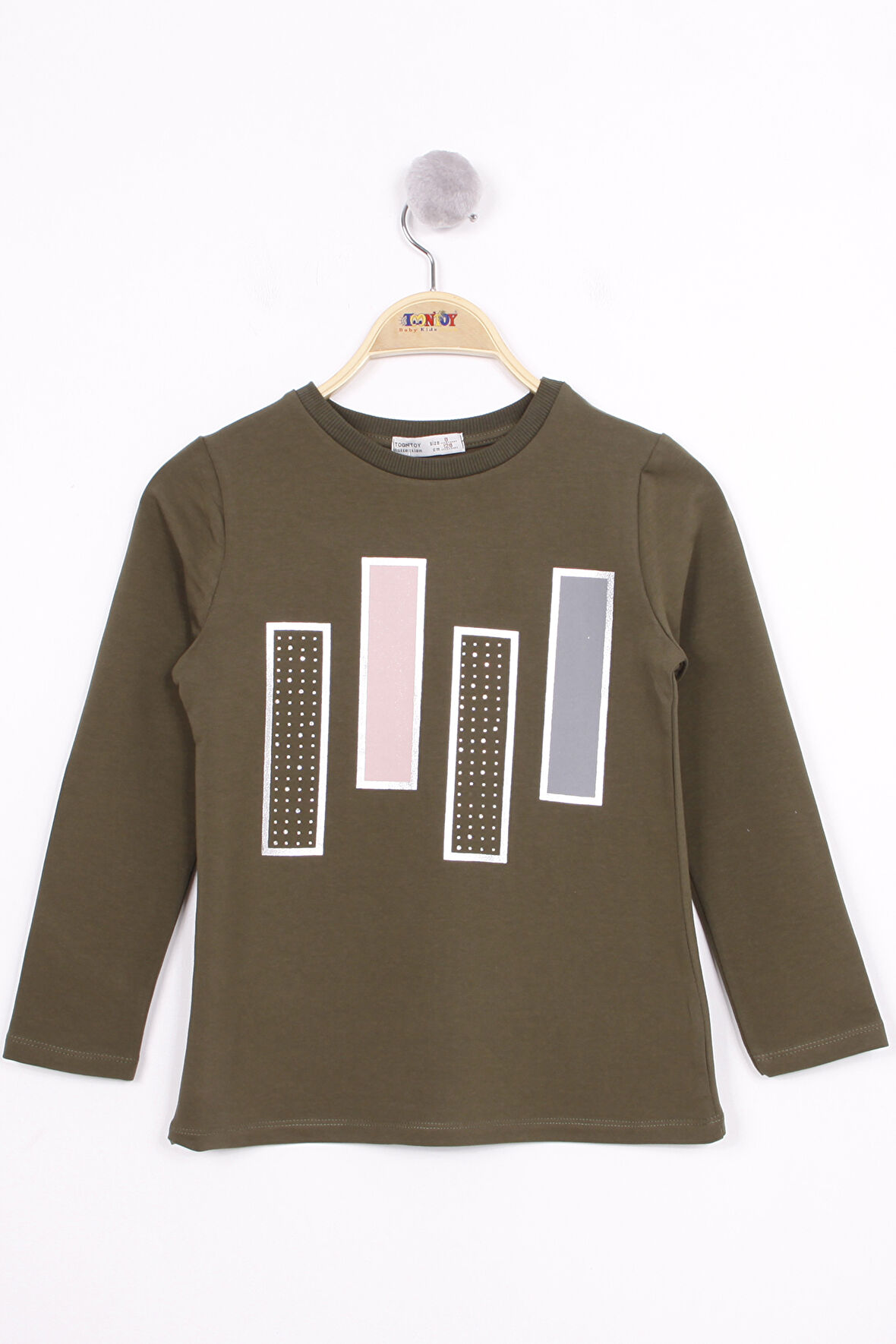 Toontoy Kız Çocuk Kareli Baskılı T-Shirt