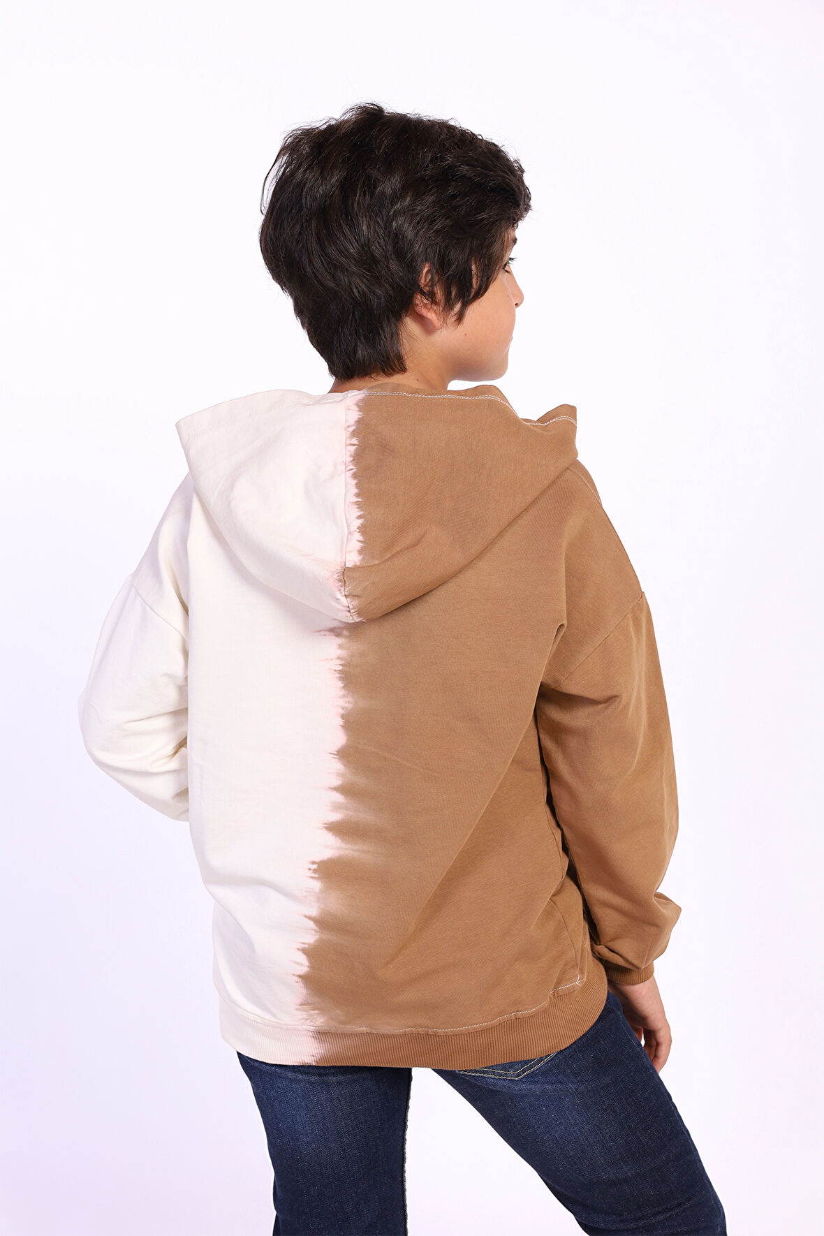Toontoy Erkek Çocuk Kapüşonlu Baskılı İki Renkli Sweatshirt