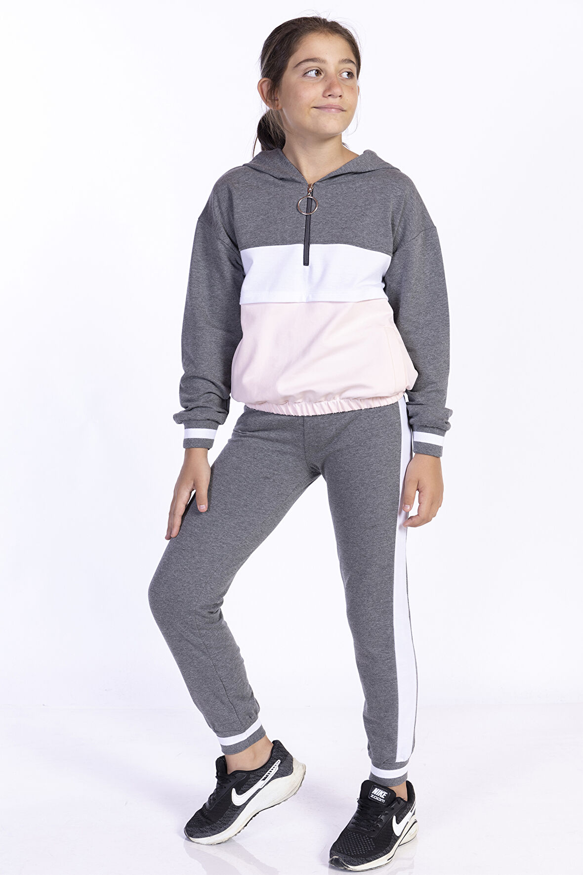 Toontoy Kız Çocuk Garnili Eşofman Takımı